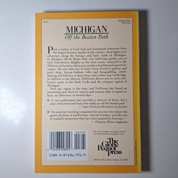 Michigan Off The Beaten Path Guide Unique Places 1988 Vintage History Travel - Picture 8 of 8